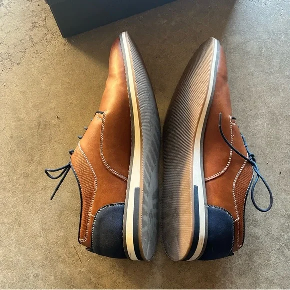 Freeman Morgan Memory Foam Men's Oxford Dress Shoes Brown Blue Size 11 M - Picture 7 of 8
